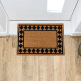 Diamond Border Eco-Friendly Latex Backed Coir Entrance Doormat