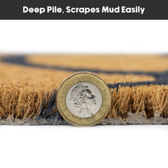 Circles Eco-Friendly Latex Backed Coir Entrance Doormat