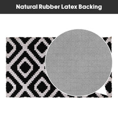 Monochrome Diamond Eco-Friendly Latex Backed Coir Entrance Doormat