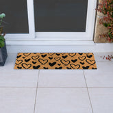Hearts Eco-Friendly Latex Backed Coir Entrance Doormat Runner
