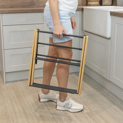 Bamboo Extendable 3 Tier Concertina Clothes Airer
