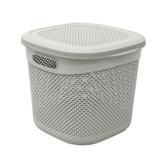 Droplette Ice Grey 15L Storage Basket with Lid