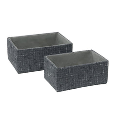Shadow Set of 2 Rectangular Fabric Storage Baskets