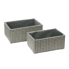 Silva Set of 2 Rectangular Fabric Storage Baskets