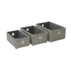 Silva Set of 3 Rectangular Fabric Storage Baskets