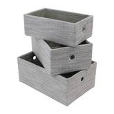 Serena Grey Set of 3 Rectangular Storage Baskets