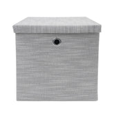 Serena Grey Foldable Cube Organiser Box with Lid
