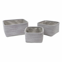 Serena Grey Set of 3 Square Storage Baskets