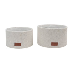 Shiro Set of 2 Boucle Fabric Round Baskets