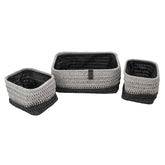 Kenzi Light Grey Set of 3 Rectangular Storage Baskets