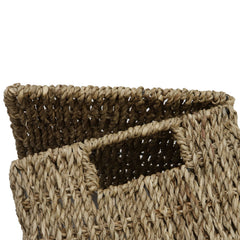 Seagrass Set of 4 Rectangular Lidded Storage Baskets
