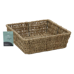 Set of 2 Seagrass Square Storage Tray