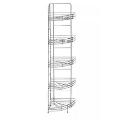 5 Tier Chrome Bathroom Corner Storage Rack
