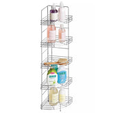 5 Tier Chrome Bathroom Corner Storage Rack