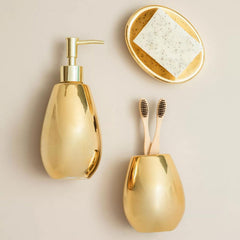 Magpie Dolomite Gold 3 Piece Bathroom Set