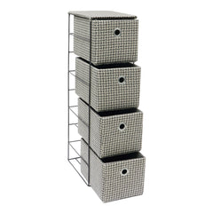 Silva 4 Drawer Narrow Fabric Storage Tower