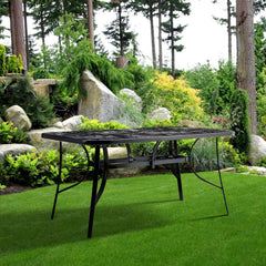 Tempered Glass Black Rectangle Coarse Vein Marble Effect Coffee Table