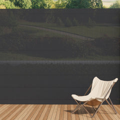 PVC Fence Sun Blocked Screen Panels Dark Grey 300cm x 200cm