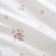 Bianca Vintage Rosebud Lace Cream 200TC Cotton Reversible Duvet Set