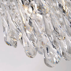 3 Light Chrome Ceiling Light With Clear Acrylic Drops