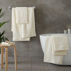 Catherine Lansfield Zero Twist Cream Cotton 6 Piece Towel Bale Set