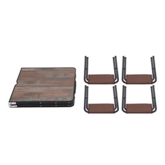 4 Seater Foldable Outdoor Picnic Table With 4 Oxford Stools