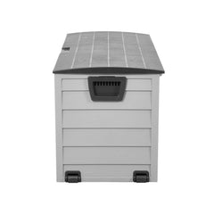Grey Outdoor 290L Plastic Garden Storage Box With Wheels
