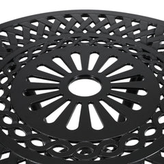 Vintage Cast Aluminium Round Bistro Table with Parasol Hole