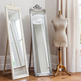 Lambeth Silver Wood Cheval Mirror 1790x455mm