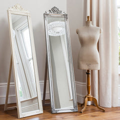 Lambeth Silver Wood Cheval Mirror 1790x455mm