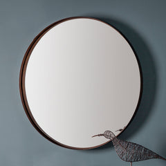Greystoke Aged Bronze Round Mirror 8.3cm