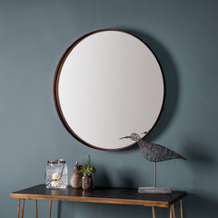 Greystoke Aged Bronze Round Mirror 8.3cm