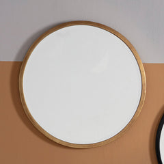 Higgins Antique Gold Round Mirror 60cm