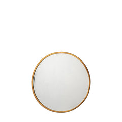 Higgins Antique Gold Round Mirror 60cm