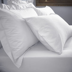 Bianca White 200TC 100% Cotton Percale Housewife Pillowcase Pair