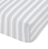 Bianca Grey Check And Stripe 100% Cotton Standard (25cm) Fitted Sheet