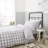 Bianca Grey Check and Stripe 100% Cotton Duvet Set