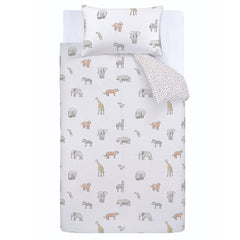 Bianca White Zoo Animals Kids 100% Cotton Duvet Set