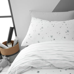 Bianca Grey Stars Kids 100% Cotton Duvet Set
