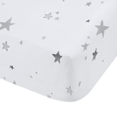 Bianca Grey Stars Kids 100% Cotton (25cm) Fitted Sheet