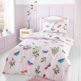 RHS Butterfly Garden Pink Kids Reversible Duvet Cover Set