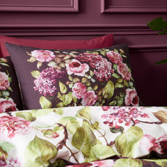 RHS Pia Floral Plum 200TC Cotton Reversible Duvet Set