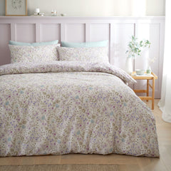 Bianca Ditsy Floral Lilac 200TC Cotton Reversible Duvet Set