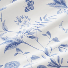 Bianca Thea Floral Blue 200 Thread Count Cotton Reversible Duvet Set