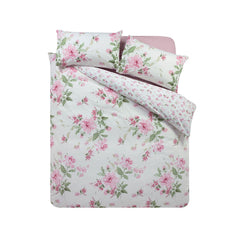 Catherine Lansfield Avebury Floral Cream Reversible Duvet Set