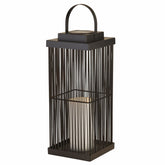 Large Solar Outdoor Rattan Frame Lantern