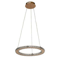 Copper LED Ring Pendant Ceiling Light