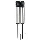Rattan Solar Stake Light - Set Of 2