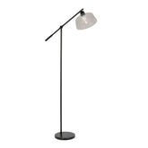 Glass Dome Industrial Floor Lamp