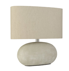 Grey Cement Finish Ceramic Lamp